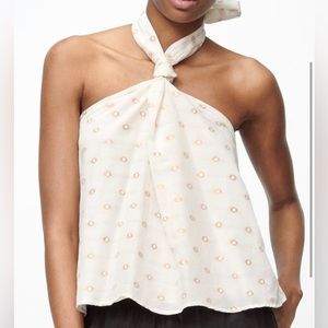 Zara Jacquard Halter Top S